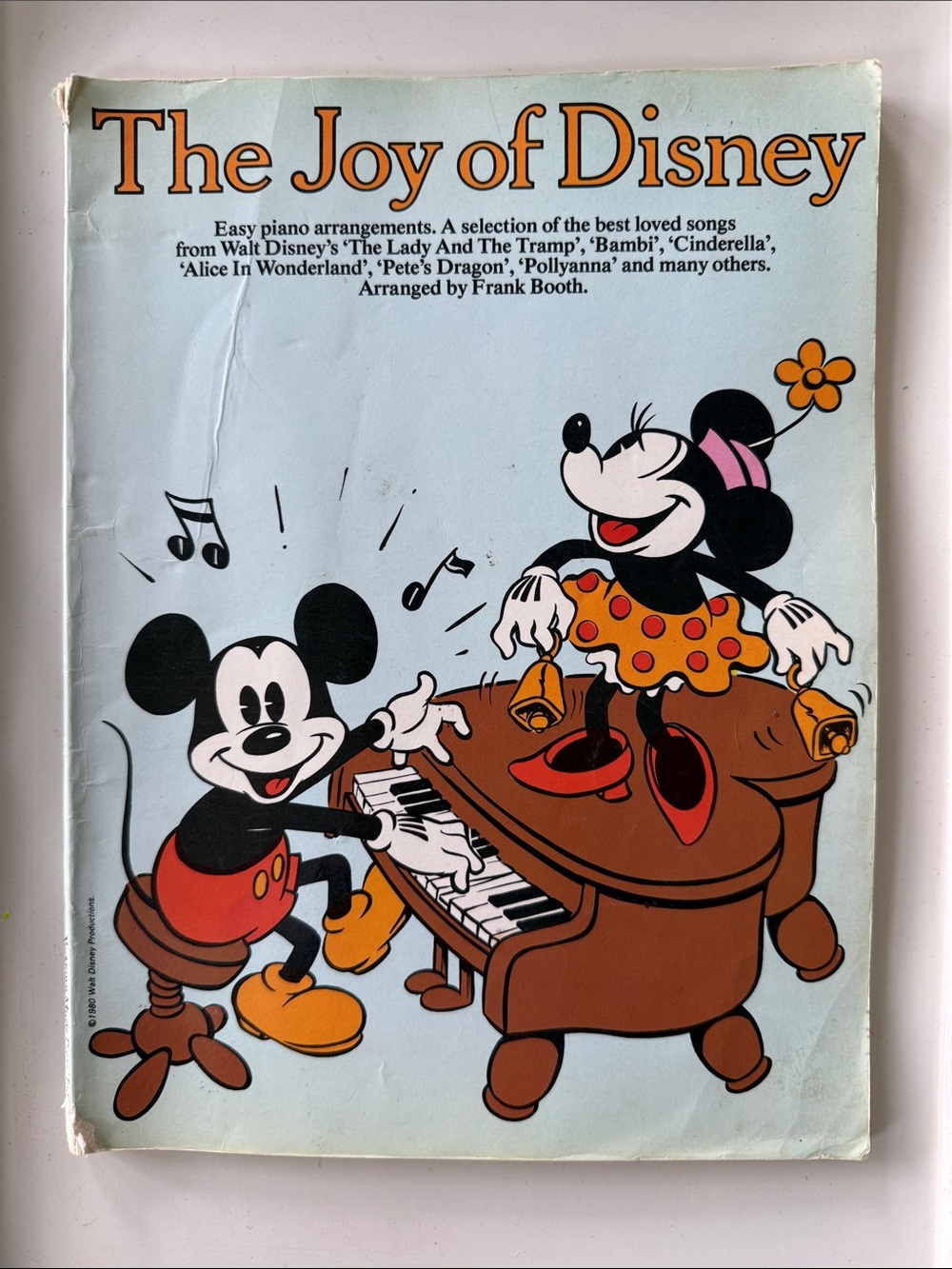 Vintage 1980 ‘The Joy of Disney’ Piano Arrangements Booklet - Disney Songs